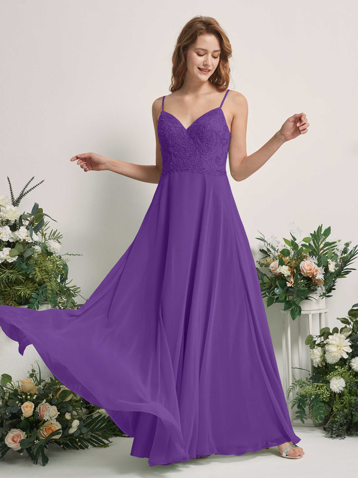 Regency Bridesmaid Dresses A-line Open back Spaghetti-straps Sleeveless Dresses (83221128)