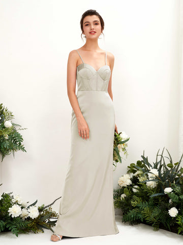 Carlyna Cathy Mermaid Champagne Satin Bridesmaid Dress Maxi Sleeveless Sweetheart Dress #color_champagne