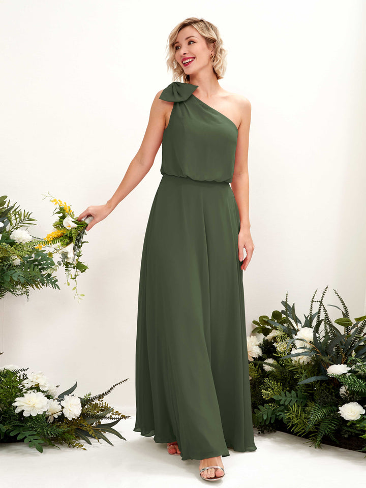 Martini Olive Maxi Dress - Long Sleeve Dress - V neck Dress – Carlyna