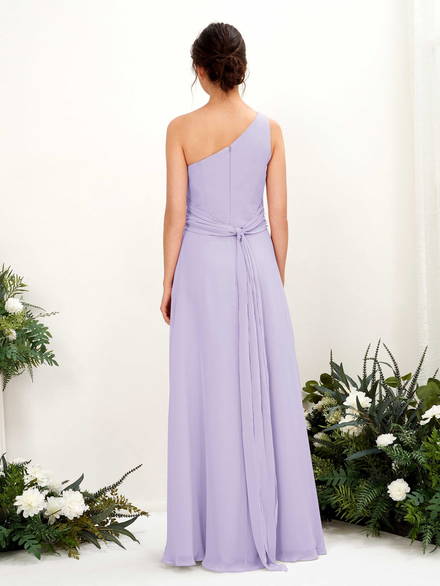 Kira One-Shoulder Satin Dress - Dusty Lilac