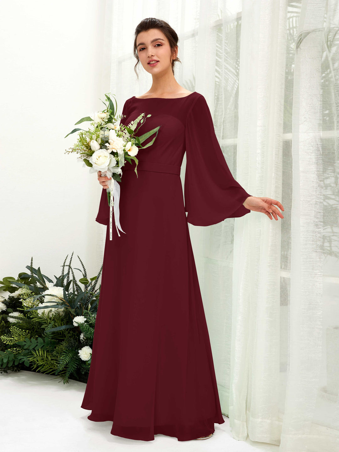 Burgundy bridesmaid dresses under 100 sale